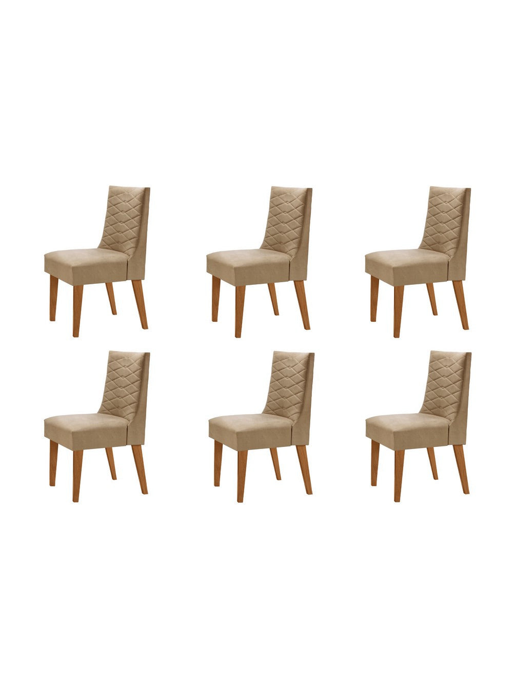 Conjunto Com 6 Cadeiras Safira Rufato - Imbuia/Turim 07