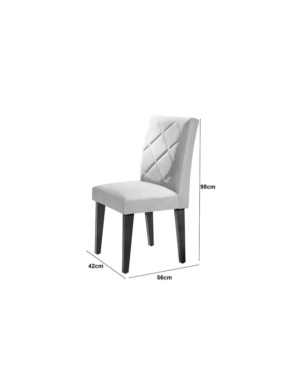 Conjunto Com 6 Cadeiras Olímpia Rufato - Imbuia/Veludo Creme