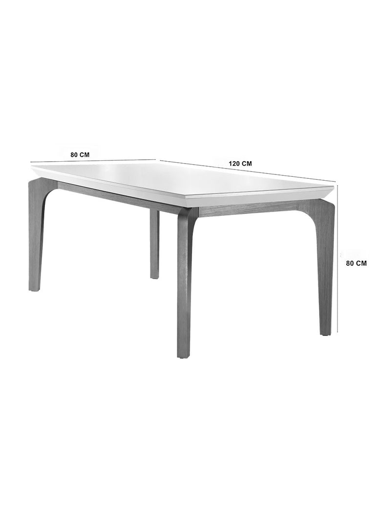 Sala De Jantar Liz 120cm MDF com Vidro 4 Cadeiras Safira Rufato