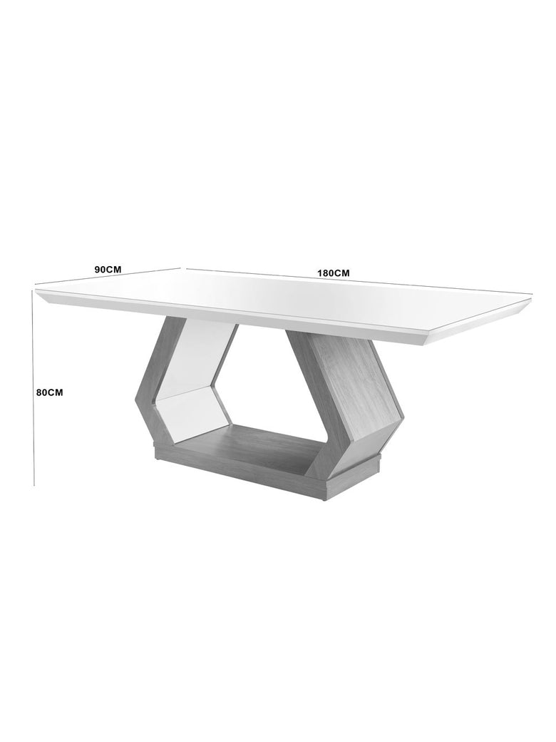 Sala de Jantar Lara 180cm MDF e com 6 Cadeiras Safira