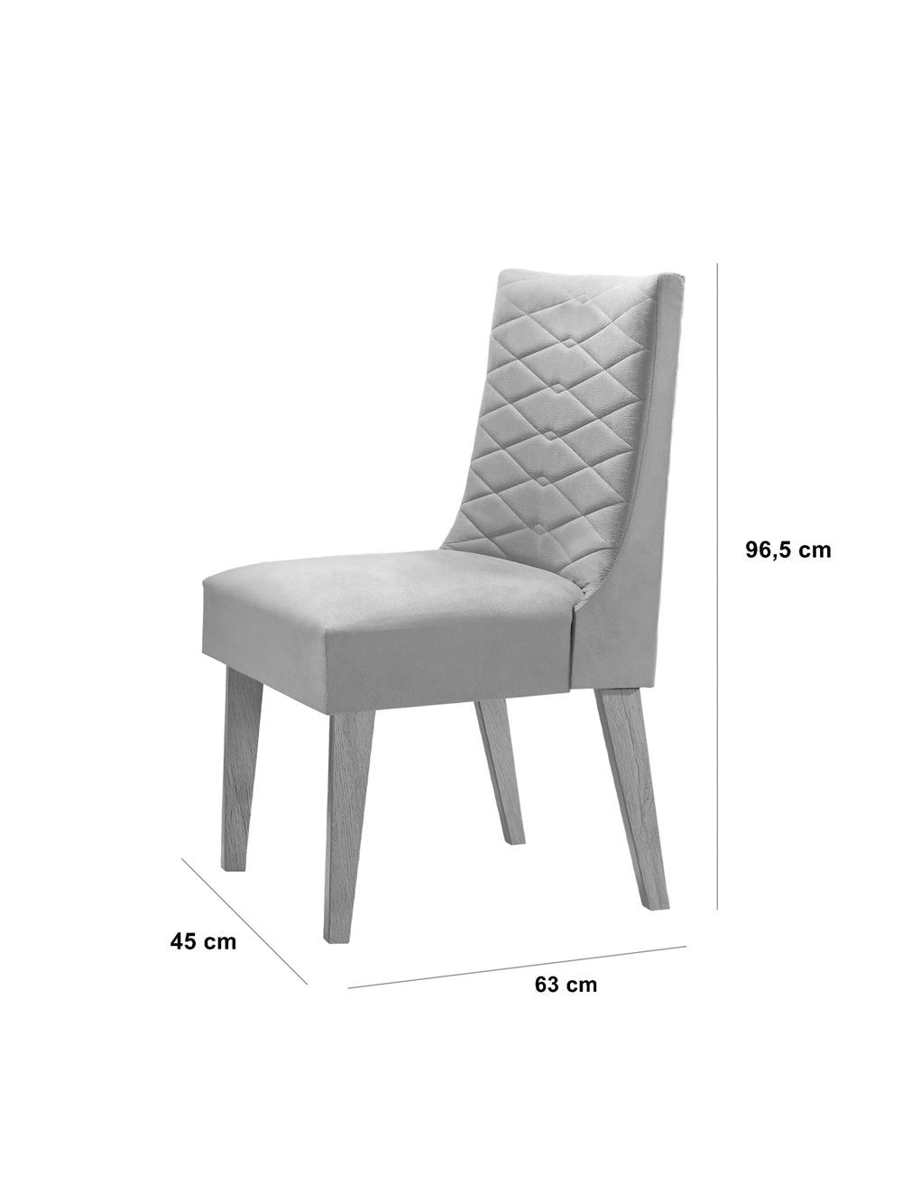 Sala de Jantar Lara 180cm em MDF e Vidro com 6 Cadeiras Safira