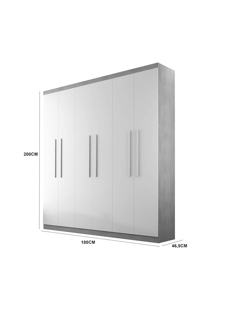 Guarda Roupa Casal Hera 6 Portas MDF Rufato