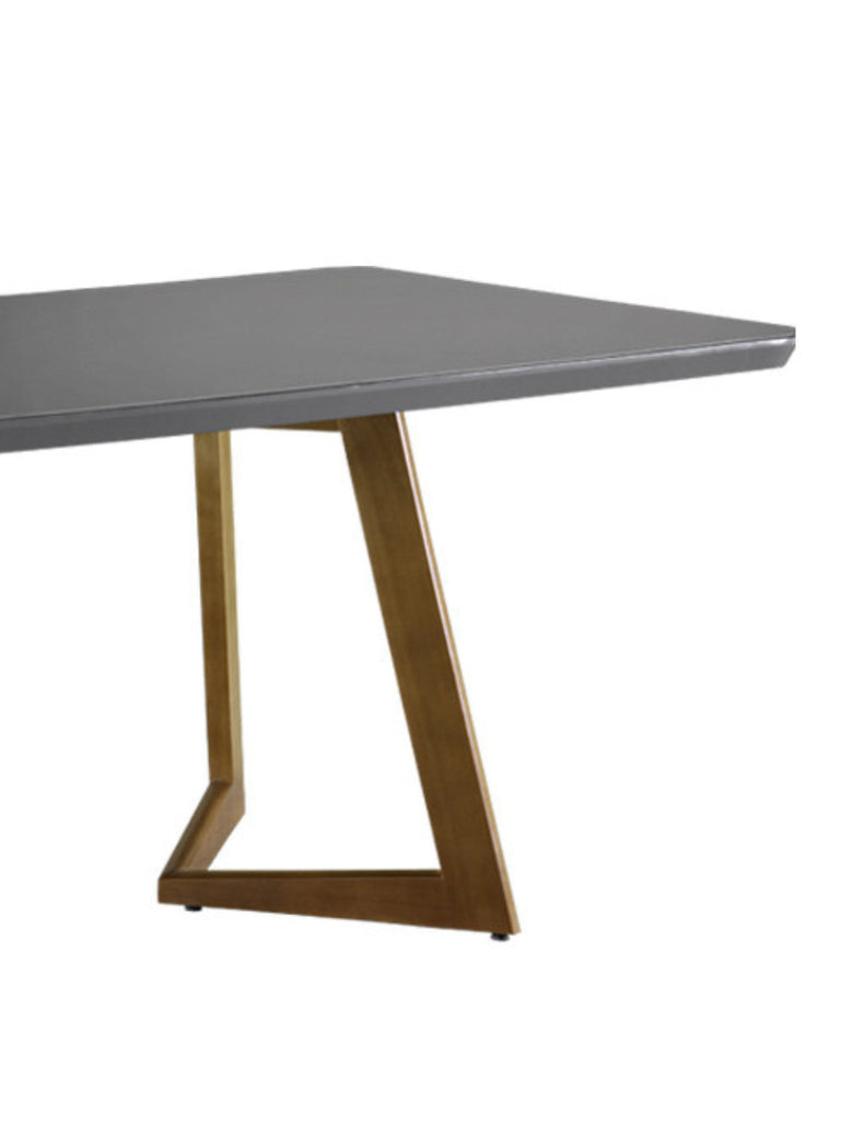 Mesa Munique 180cm Madeira com Vidro Mobillare