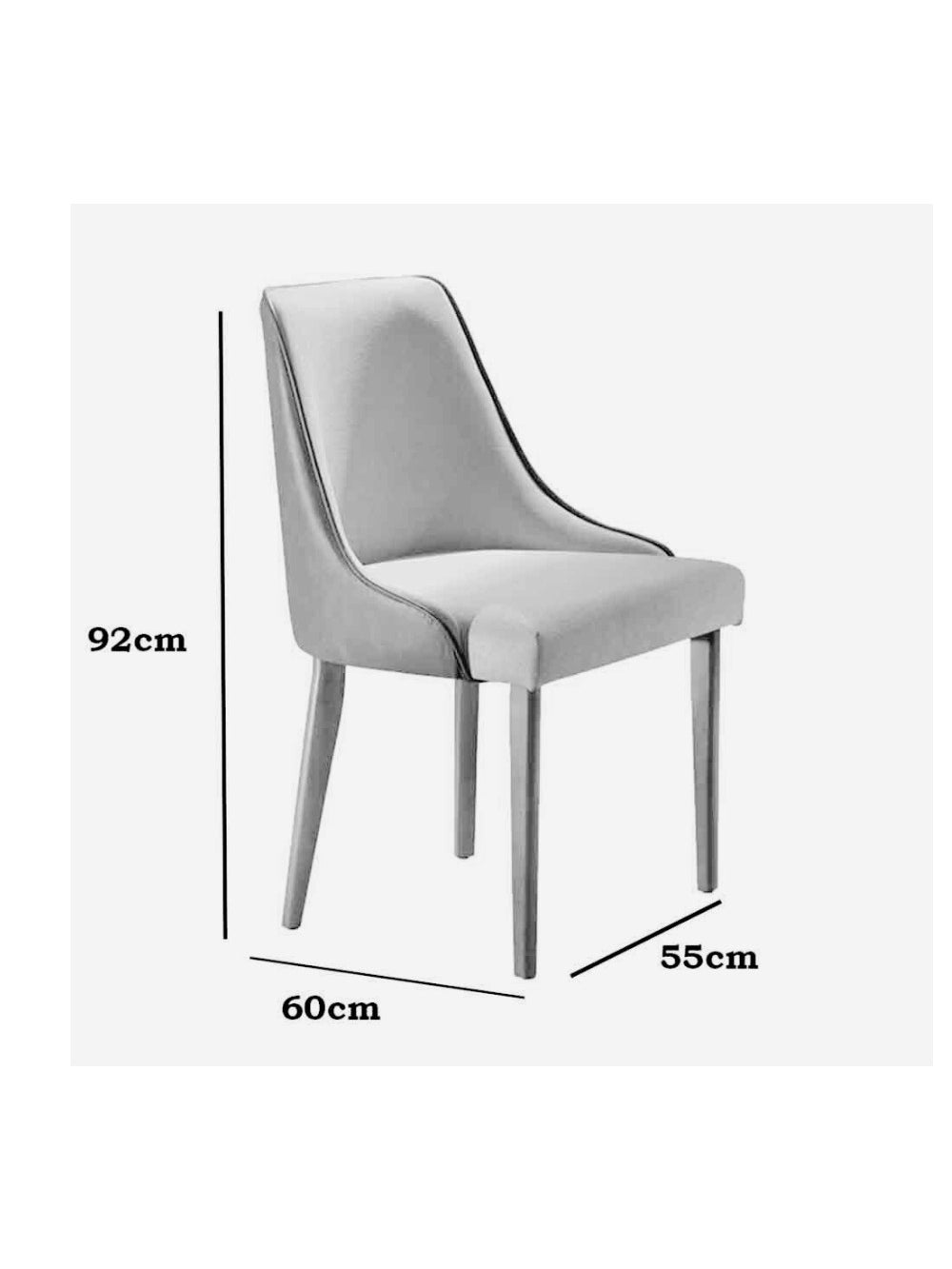 Conjunto com 2 Cadeiras Esmeralda em Madeira Maciça para Sala de jantar - Moderna