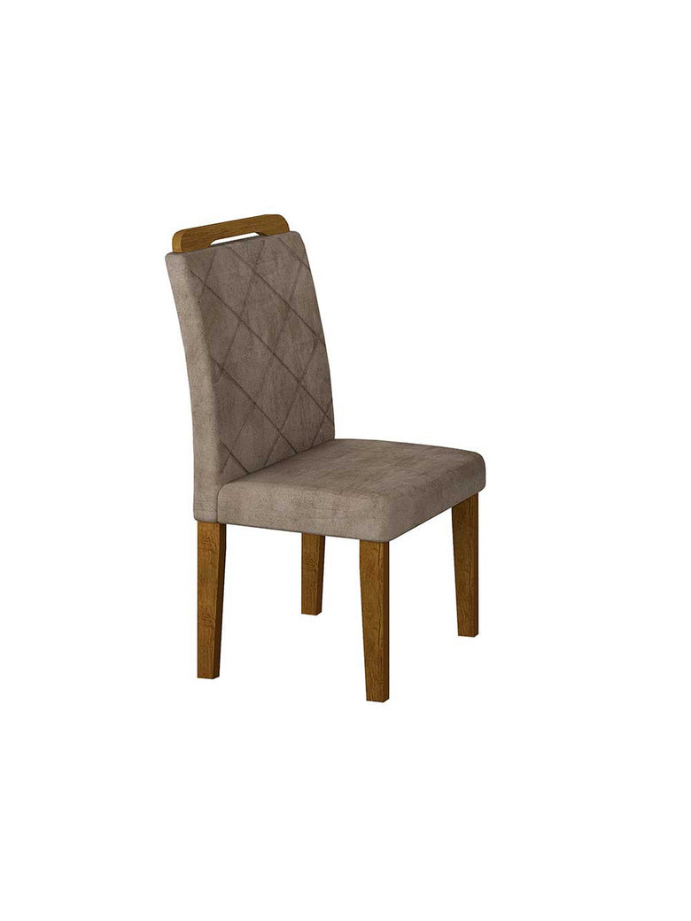 Mesa Alvorada 180 Tp Mdf Vidro canto Reto 6 Cadeiras Rufato