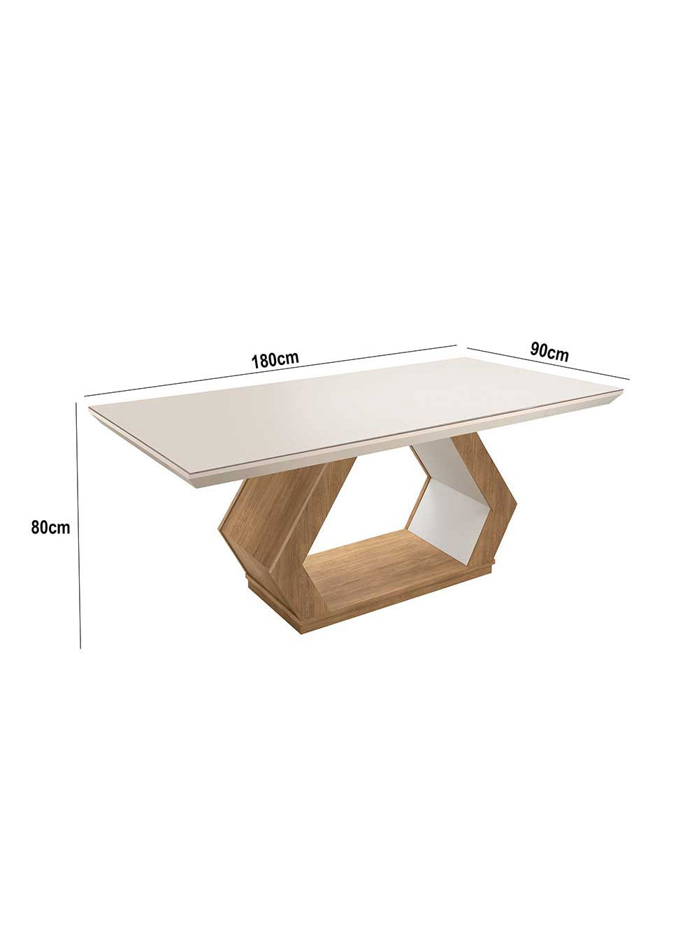 Mesa Alvorada 180 Tp Mdf Vidro canto Reto 4 Cadeiras Rufato