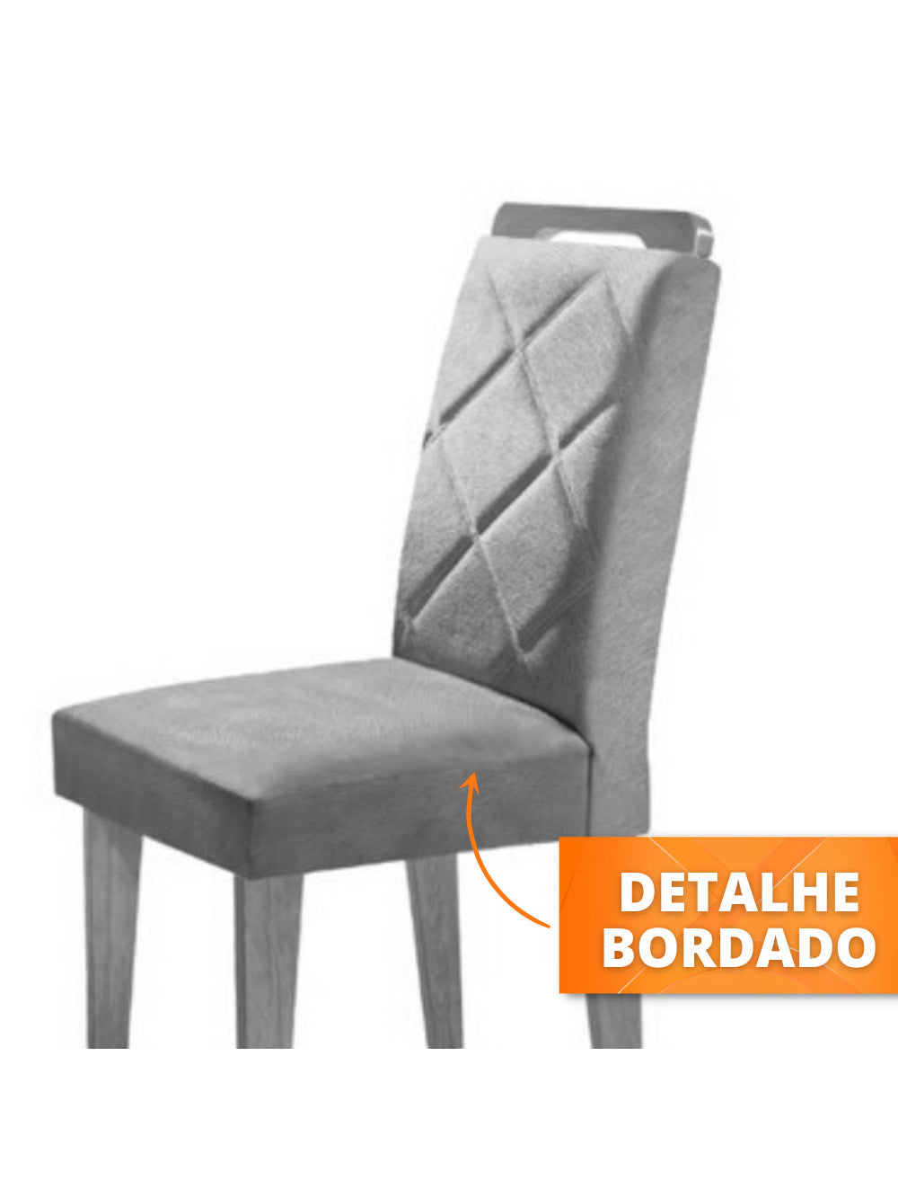 Mesa Alvorada 180 Tp Mdf Vidro canto Reto 4 Cadeiras Rufato