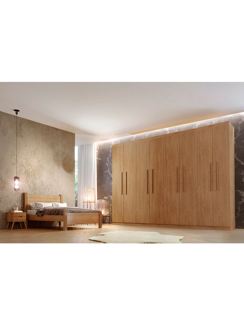 Guarda Roupa Casal Hera MDF 8 Portas e 4 Gavetas Rufato