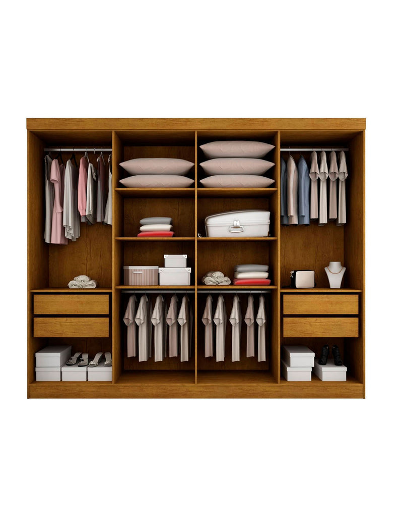 Guarda Roupa Casal Hera MDF 8 Portas e 4 Gavetas Rufato