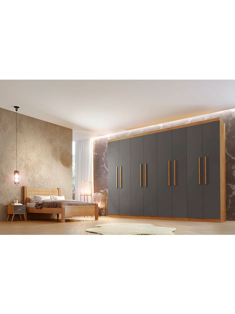 Guarda Roupa Casal Hera MDF 8 Portas e 4 Gavetas Rufato
