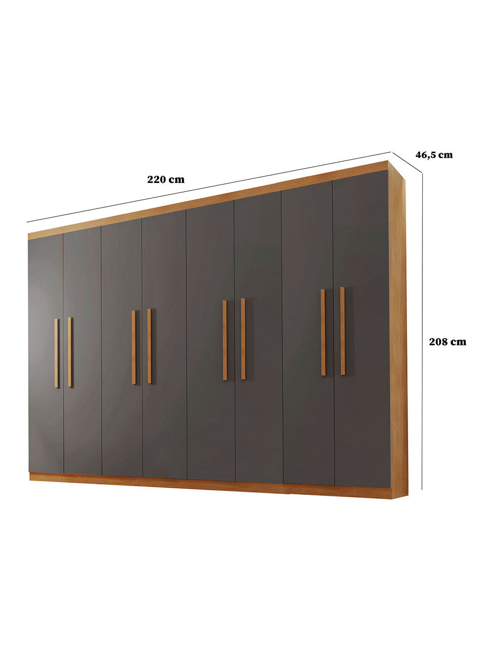 Guarda Roupa Casal Hera MDF 8 Portas e 4 Gavetas Rufato