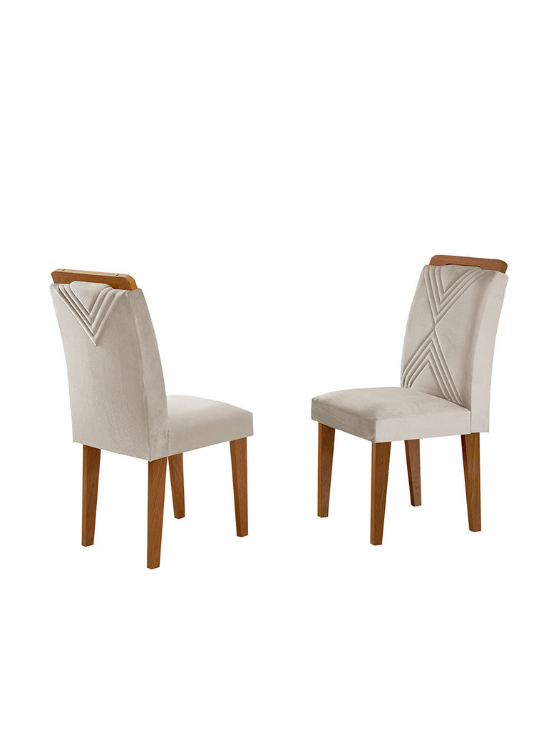 Conjunto Com 2 Cadeiras Sarah para Sala de Jantar em MDF Rufato