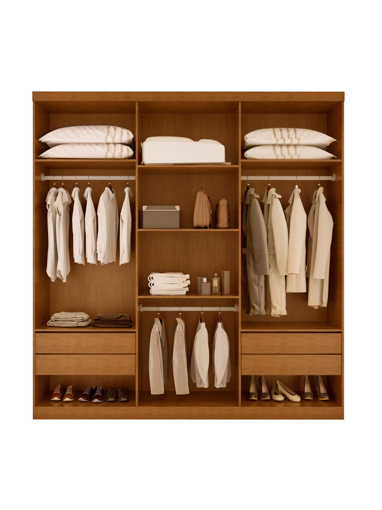 Guarda Roupa Casal Boston 6 Portas e 4 Gavetas MDF Moderna