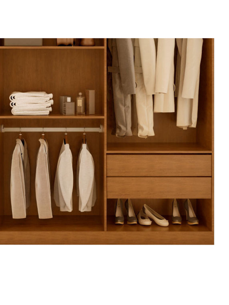 Guarda Roupa Casal Boston 6 Portas e 4 Gavetas MDF Moderna