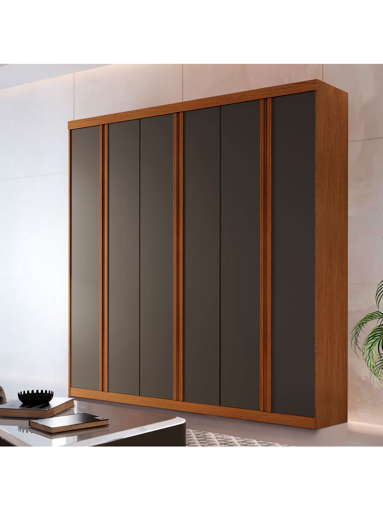 Guarda Roupa Casal Boston 6 Portas e 4 Gavetas MDF Moderna