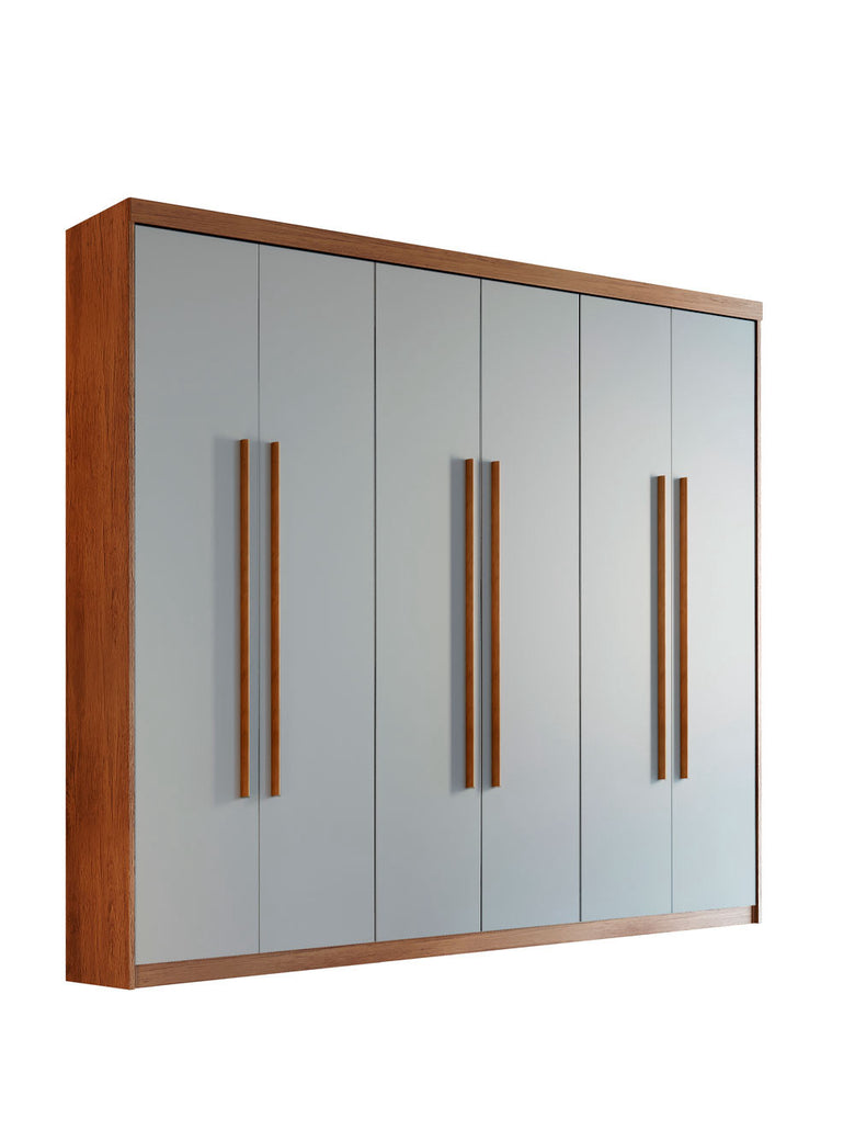 Guarda Roupa Casal Heros 6 Portas e 2 Gavetas MDF Moderna