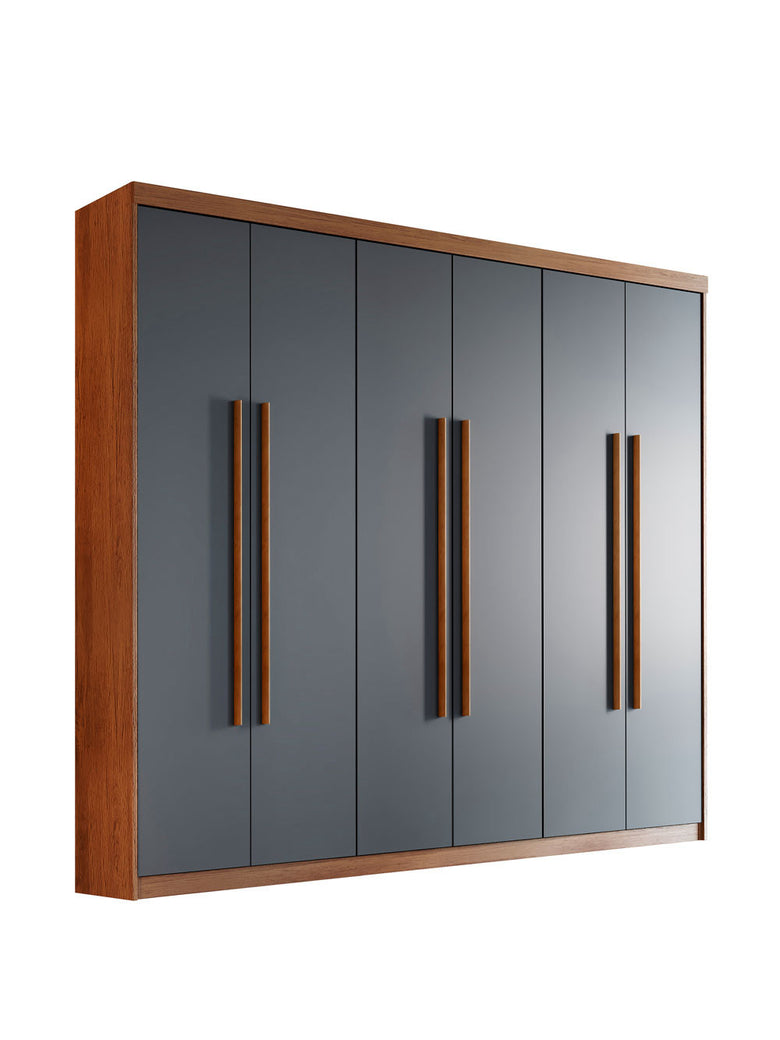 Guarda Roupa Casal Heros 6 Portas e 2 Gavetas MDF Moderna