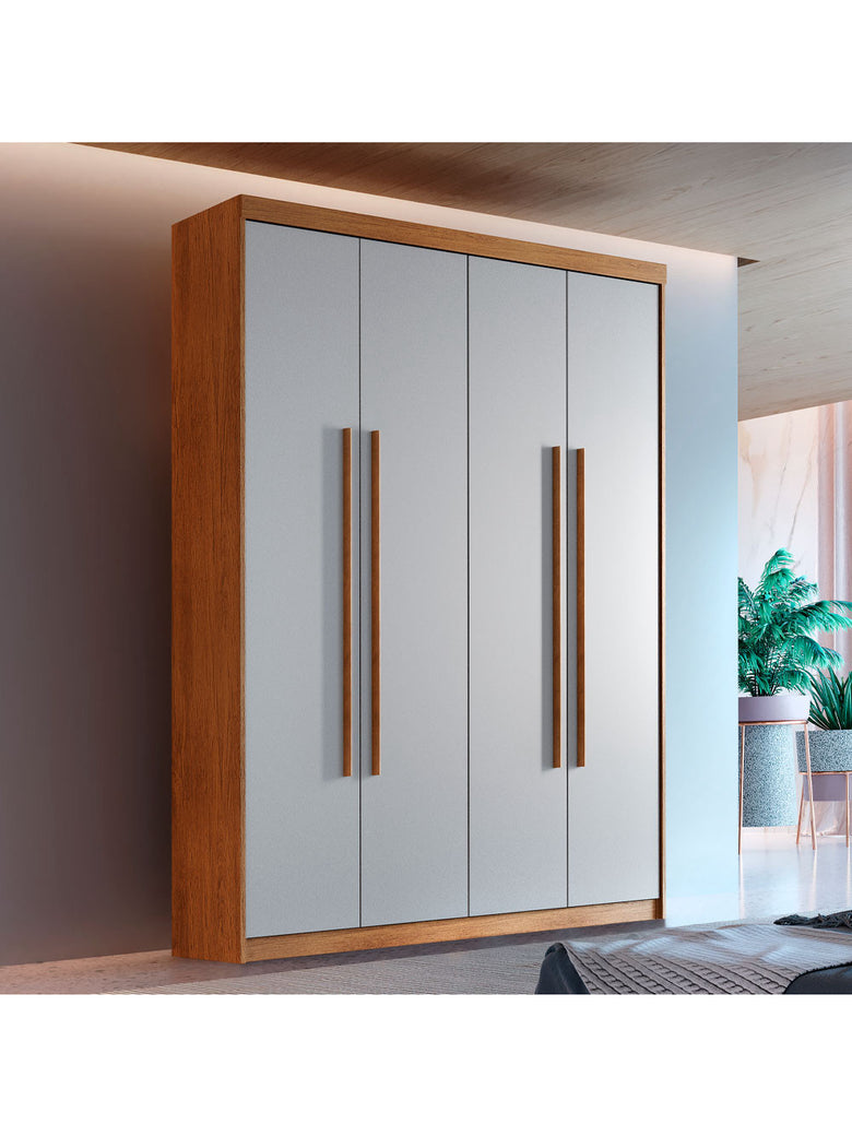 Guarda Roupa Solteiro Heros 4 Portas e 2 Gavetas MDF Moderna