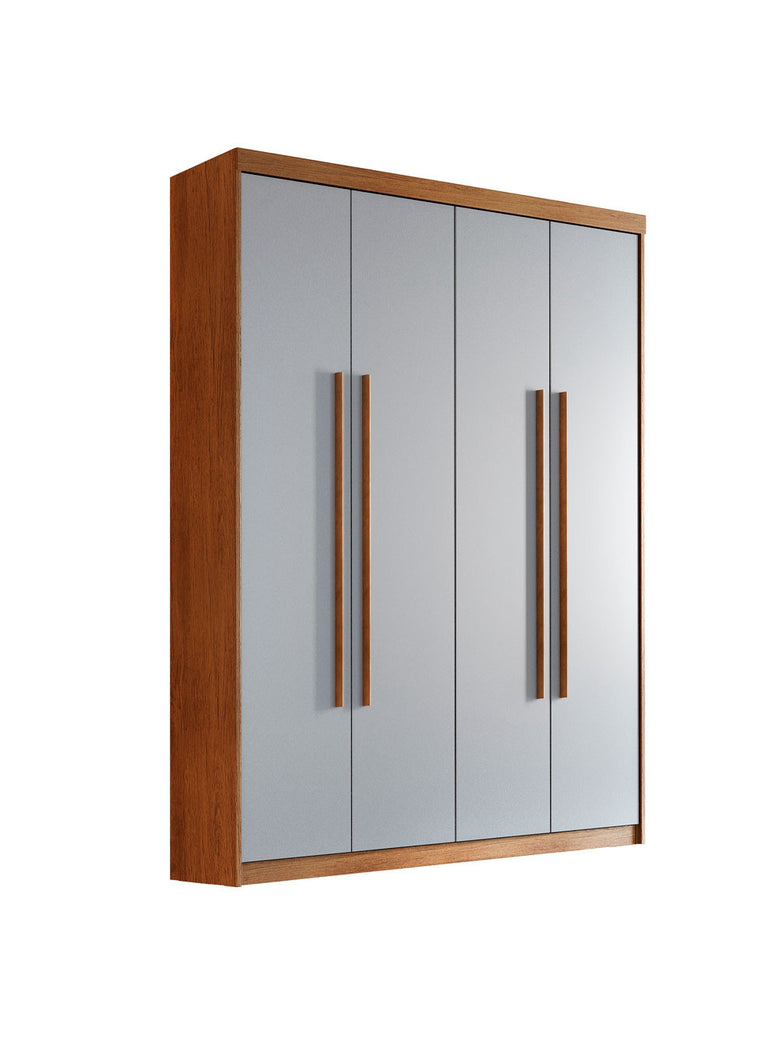 Guarda Roupa Solteiro Heros 4 Portas e 2 Gavetas MDF Moderna