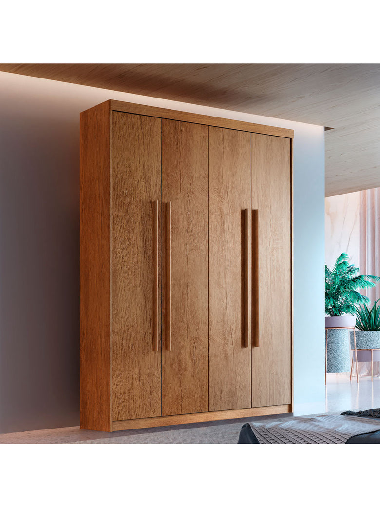 Guarda Roupa Solteiro Heros 4 Portas e 2 Gavetas MDF Moderna