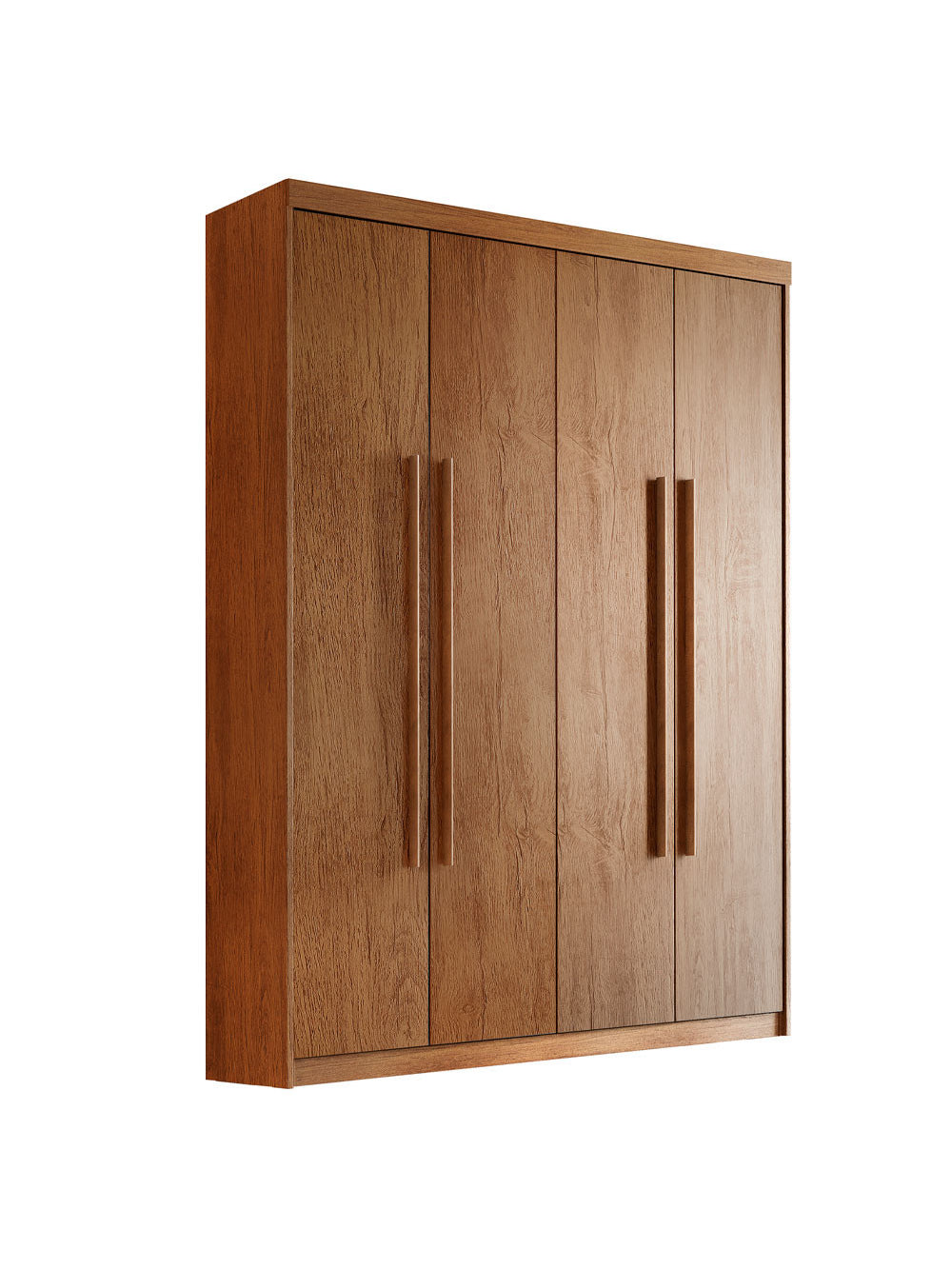 Guarda Roupa Solteiro Heros 4 Portas e 2 Gavetas MDF Moderna - Imbuia