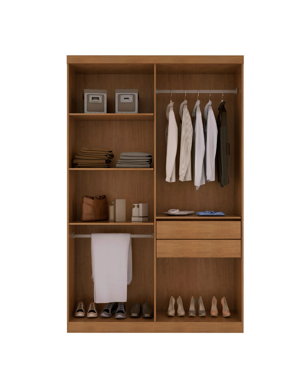 Guarda Roupa Solteiro Heros 4 Portas e 2 Gavetas MDF Moderna