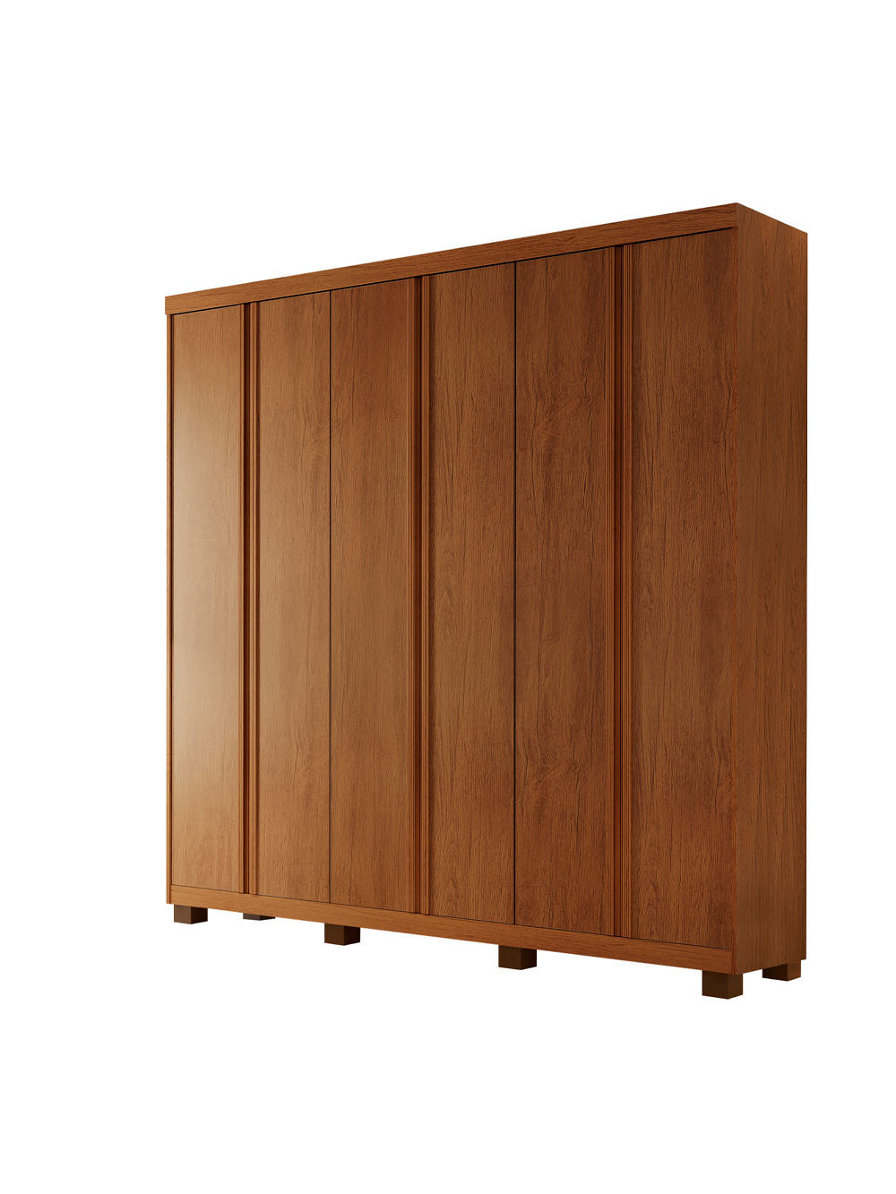 Guarda Roupa Casal Boston 6 Portas Com Pés MDF Moderna