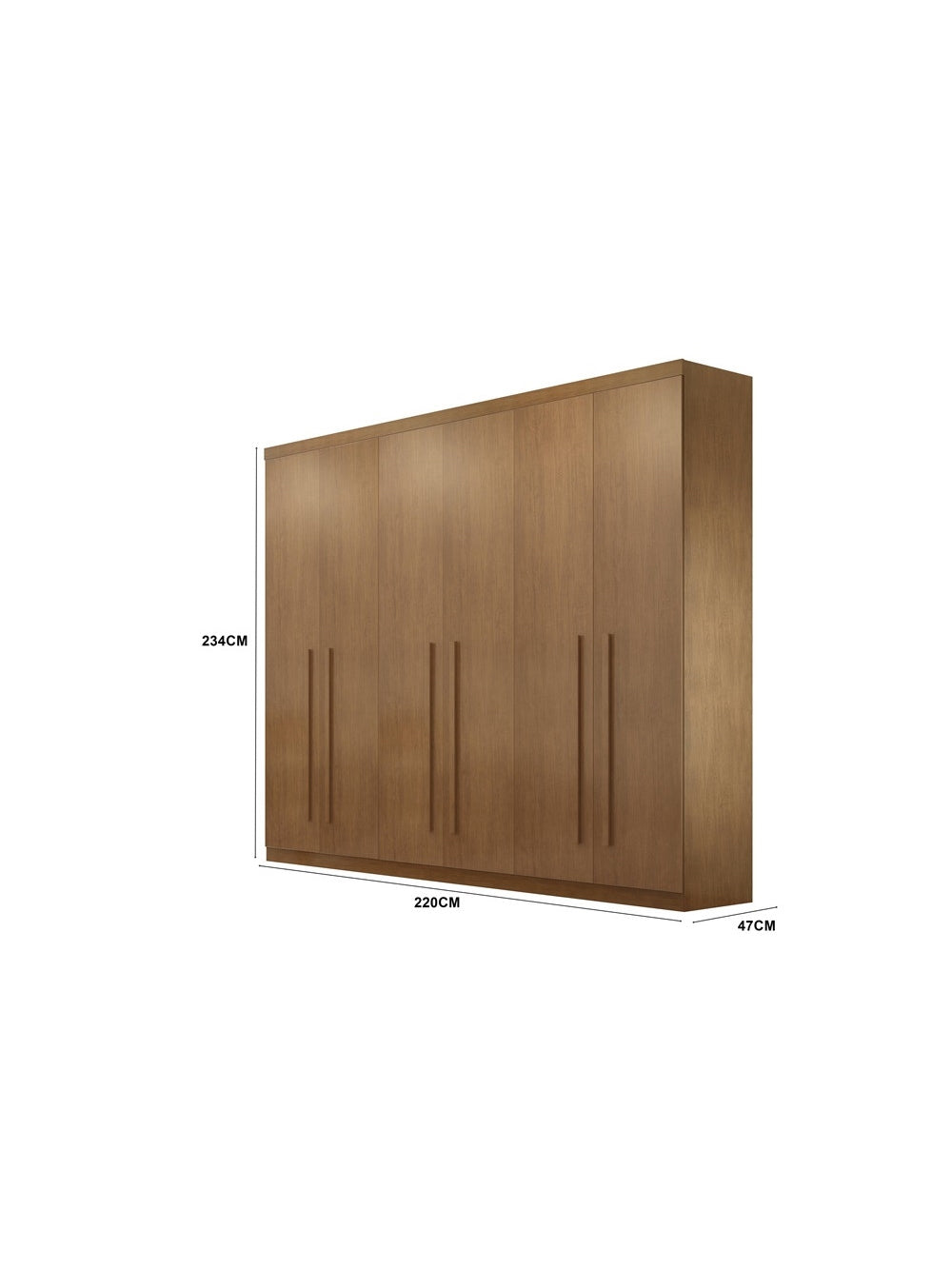 Guarda Roupa Casal Encanto 100 MDF 6 Portas e 4 Gavetas Rufato - Imbuia