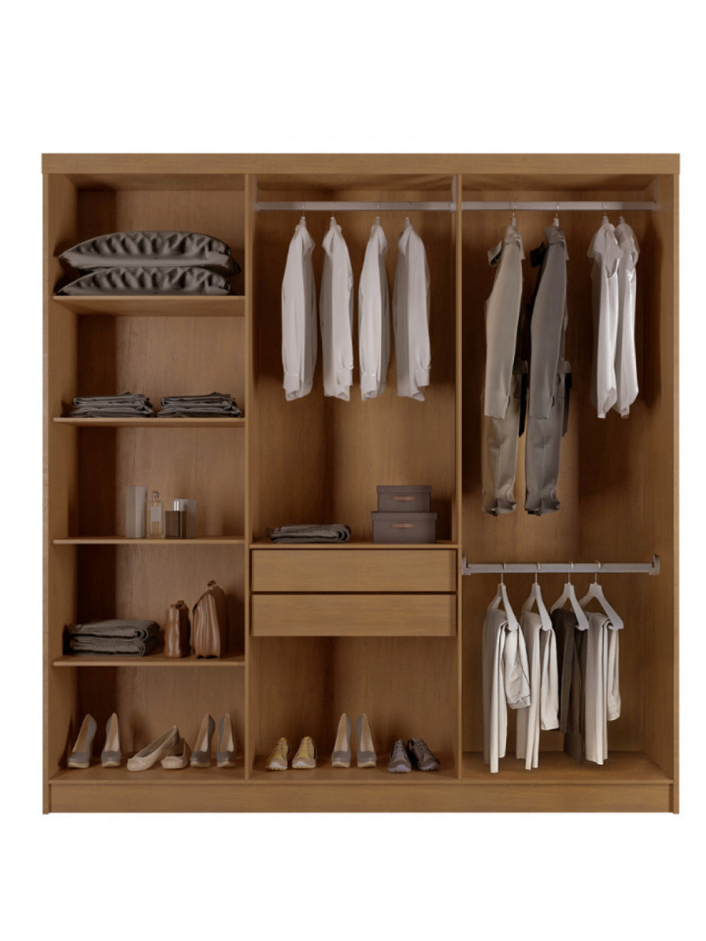 Guarda Roupa Casal Heros 6 Portas MDF Com pés Moderna