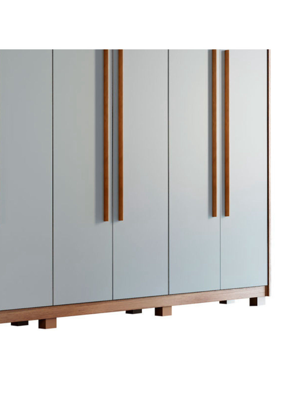 Guarda Roupa Casal Heros 6 Portas MDF Com pés Moderna