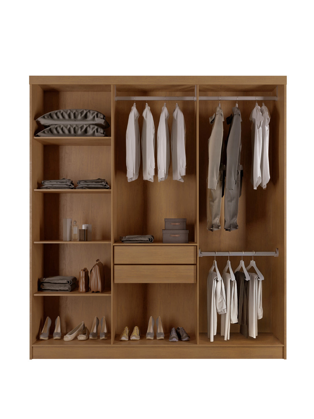 Guarda Roupa Casal Heros 6 Portas MDF Com pés Moderna