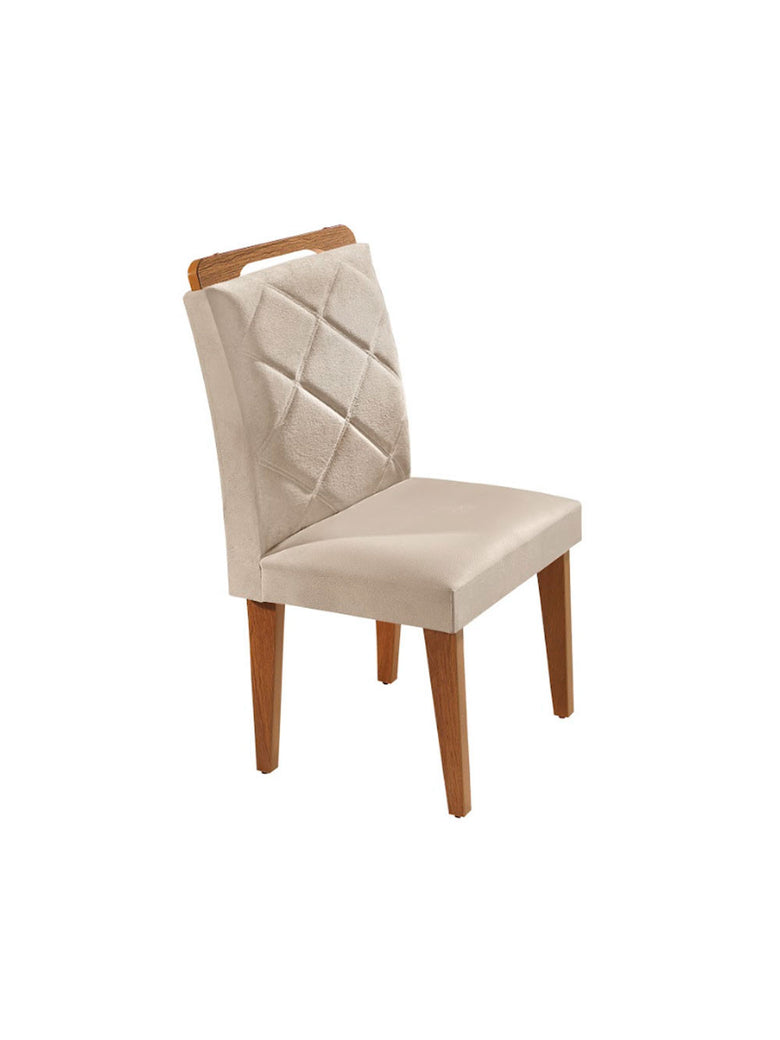 Mesa Alvorada 180 Tp Mdf Vidro canto Reto 6 Cadeiras Rufato