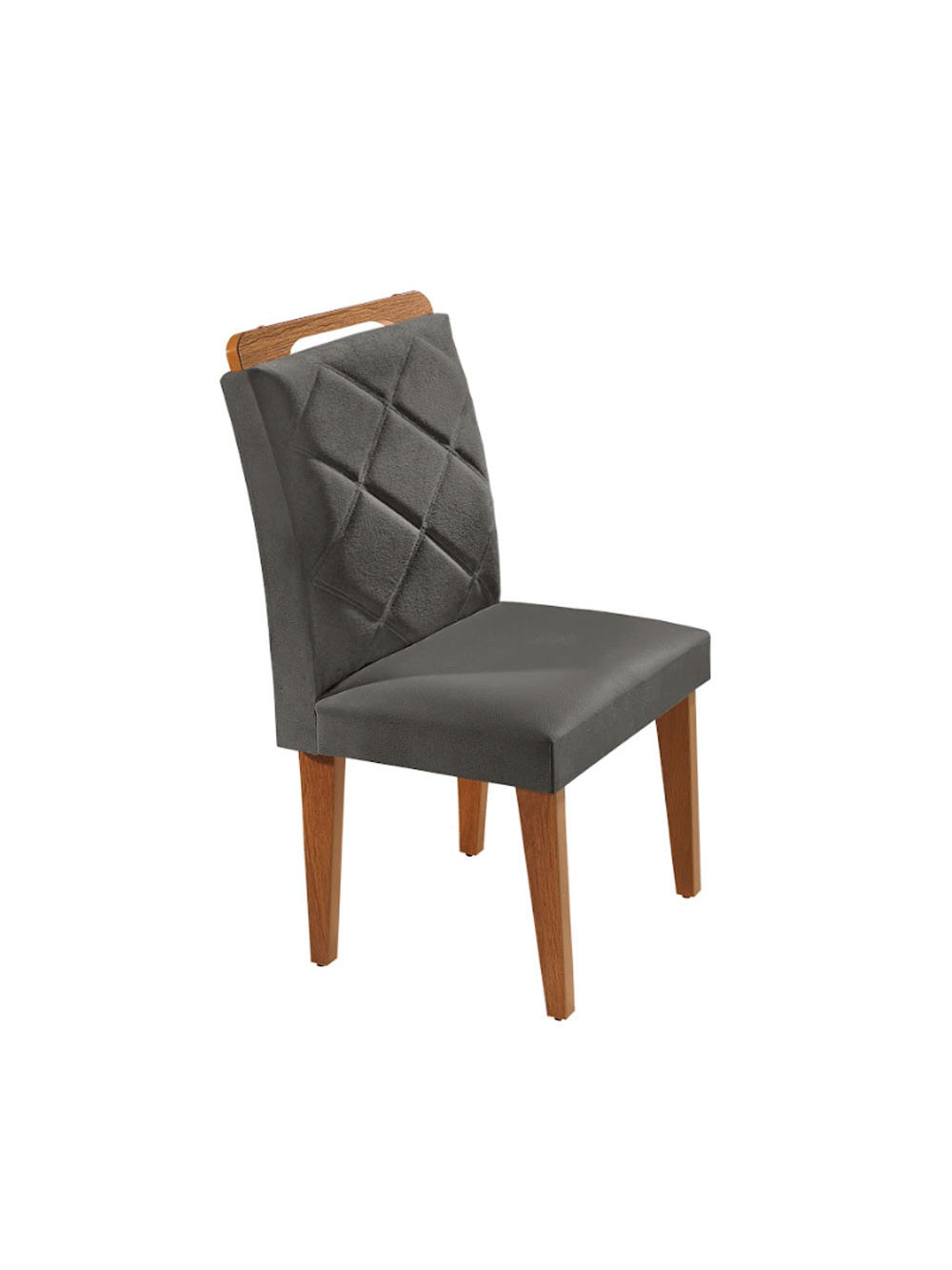 Mesa Alvorada 180 Tp Mdf Vidro canto Reto 6 Cadeiras Rufato - Animale e imbuia e off Serig Off