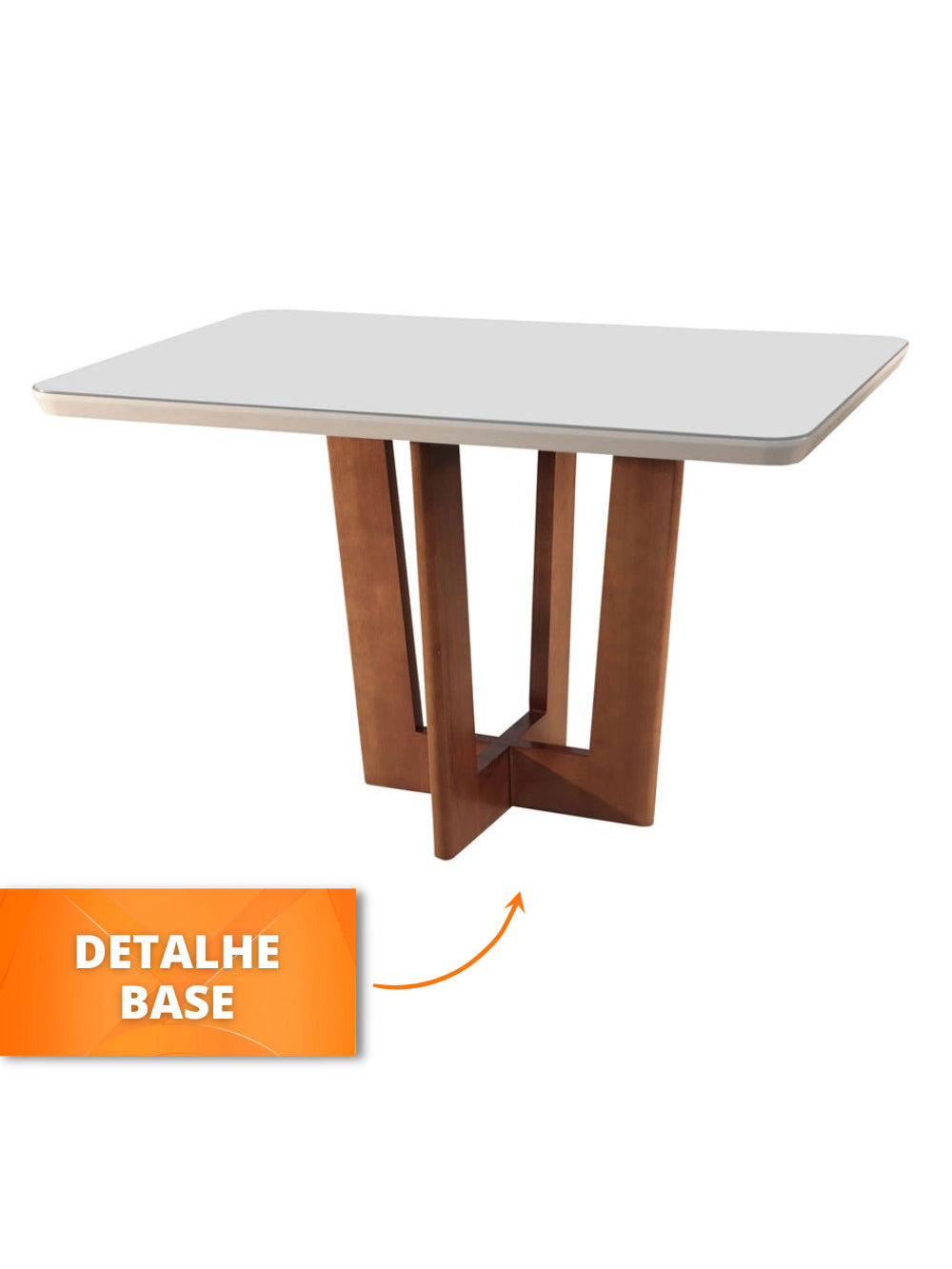 Conjunto Sala de Jantar Patros com 4 Cadeiras Talia em Madeira Mobillare