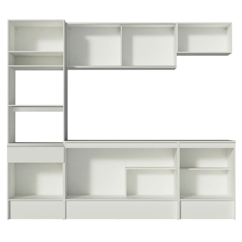Armário de Cozinha Completa 240cm Branco Topazio Madesa