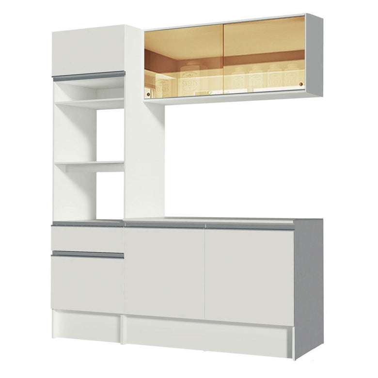 Armário de Cozinha Compacta 180cm Branco Diamante Madesa 86
