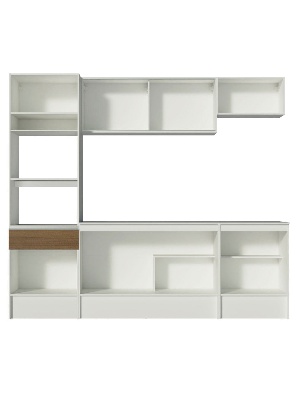 Armário de Cozinha Completa 240cm Branco/Rustic Diamante Madesa