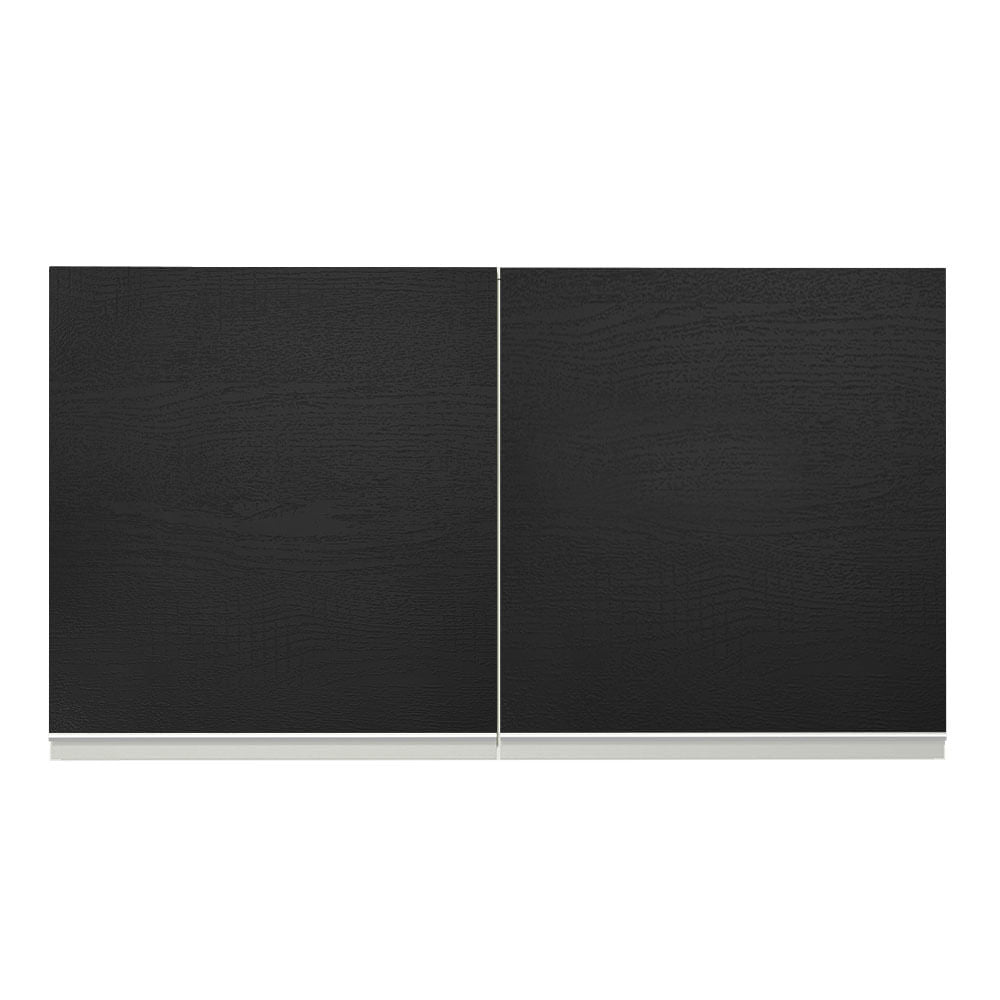 Armário Aéreo Madesa Glamy 120 cm 2 Portas Branco/Preto
