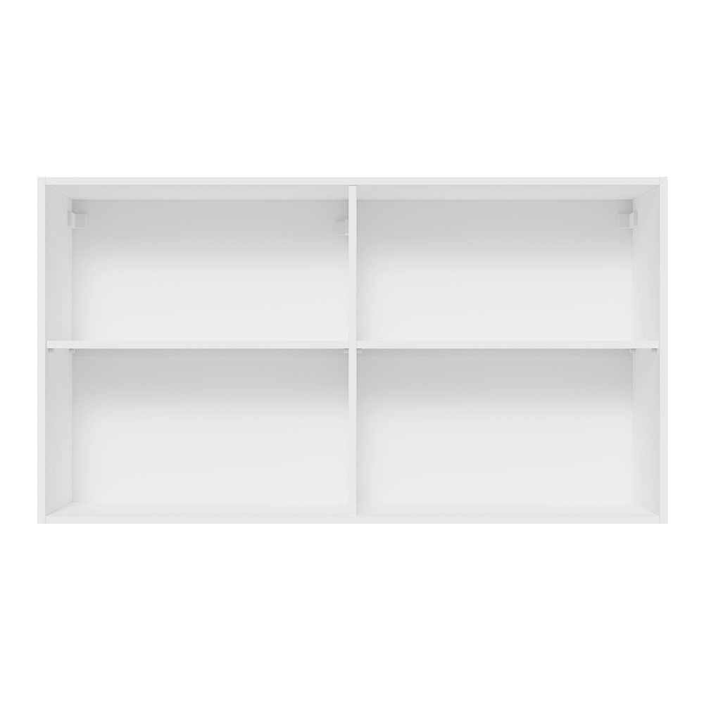Armário Aéreo Madesa Glamy 120 cm 2 Portas Branco/Preto
