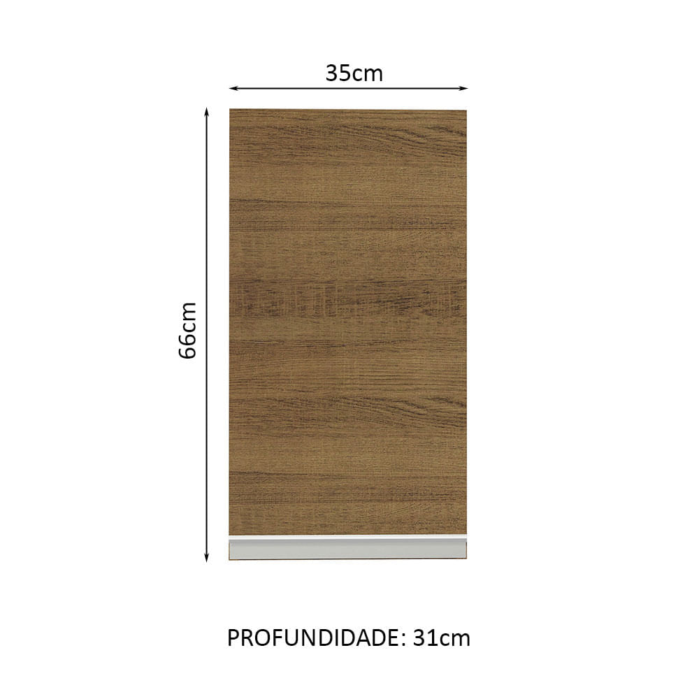 Armário Aéreo Madesa Glamy 35 cm 1 Porta Rustic - Rustic