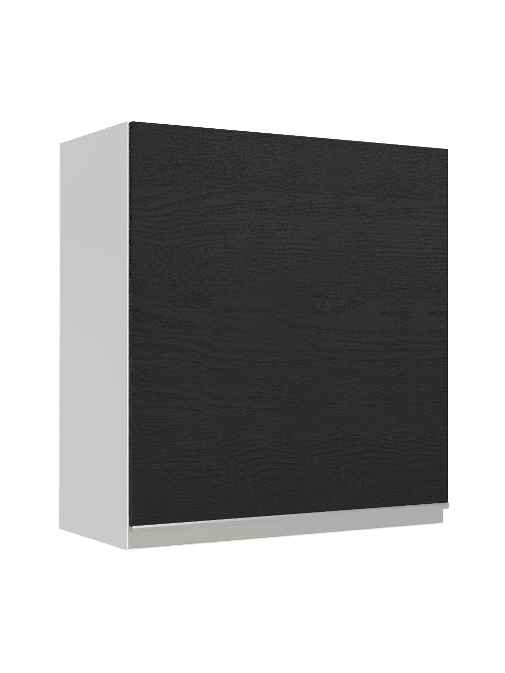 Armário Aéreo Madesa Glamy 60 cm 1 Porta Branco/Preto - Branco/Preto