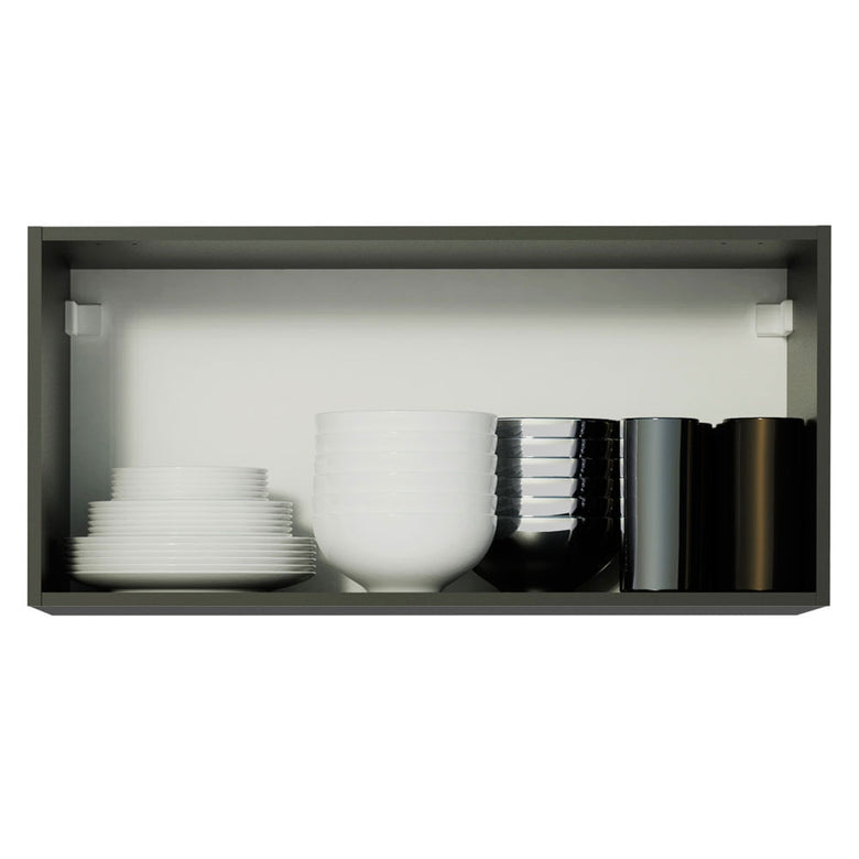 Armário Aéreo Madesa Reims 70 cm 1 Porta Preto