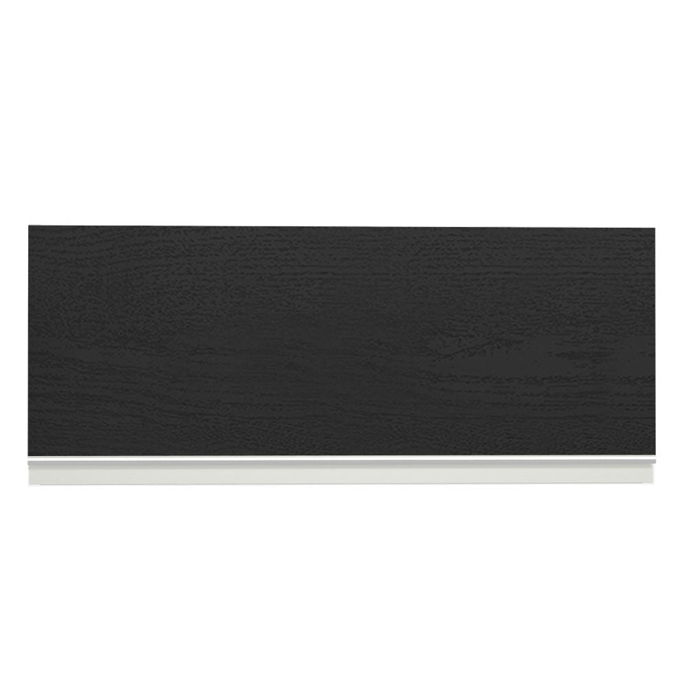 Armário Aéreo Madesa Glamy 80 cm 1 Porta Basculante Branco/Preto