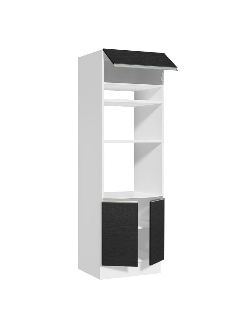 Torre Quente Madesa Glamy 70 cm 3 Portas Branco/Preto