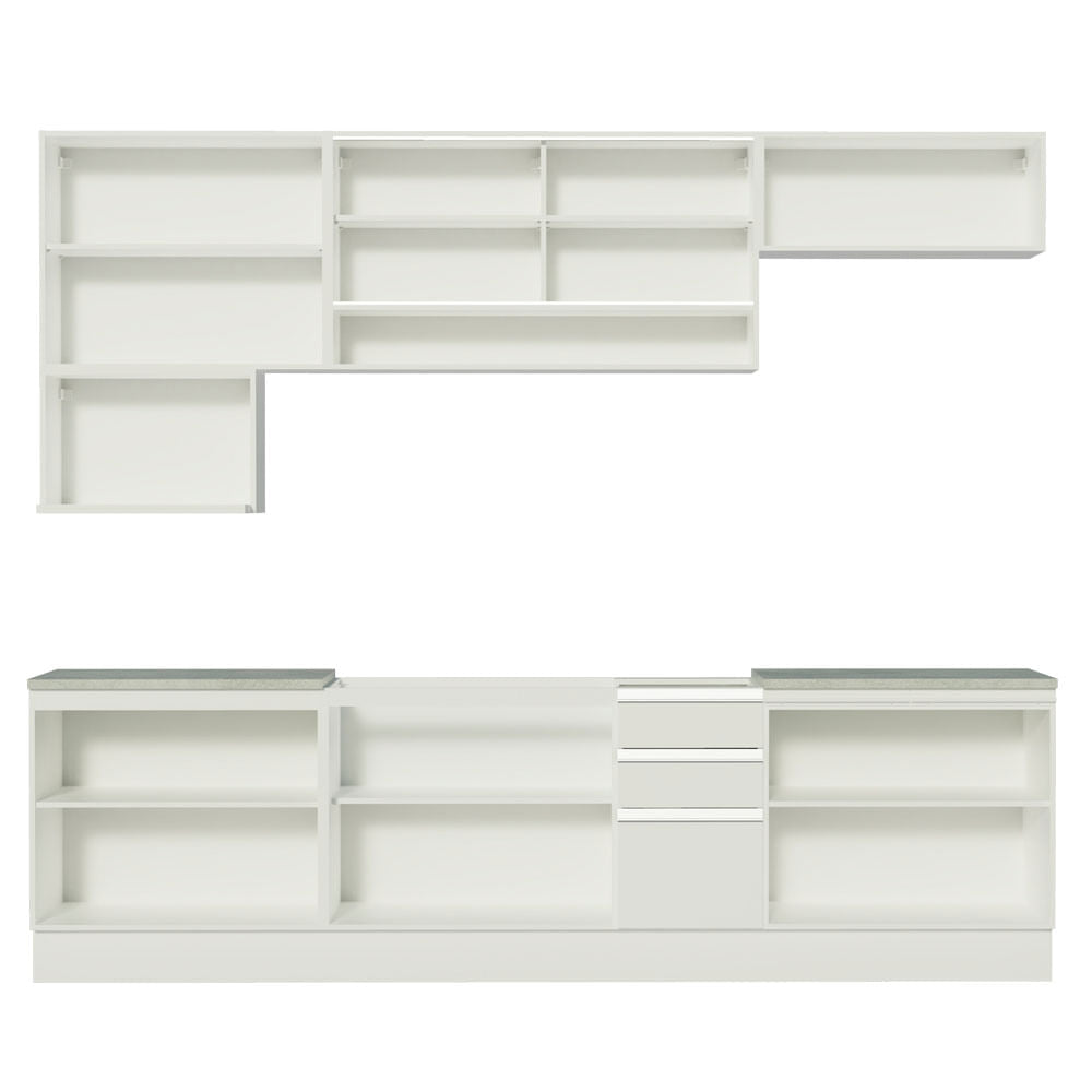 Armário de Cozinha Completa 280cm Branco Genova Madesa 04