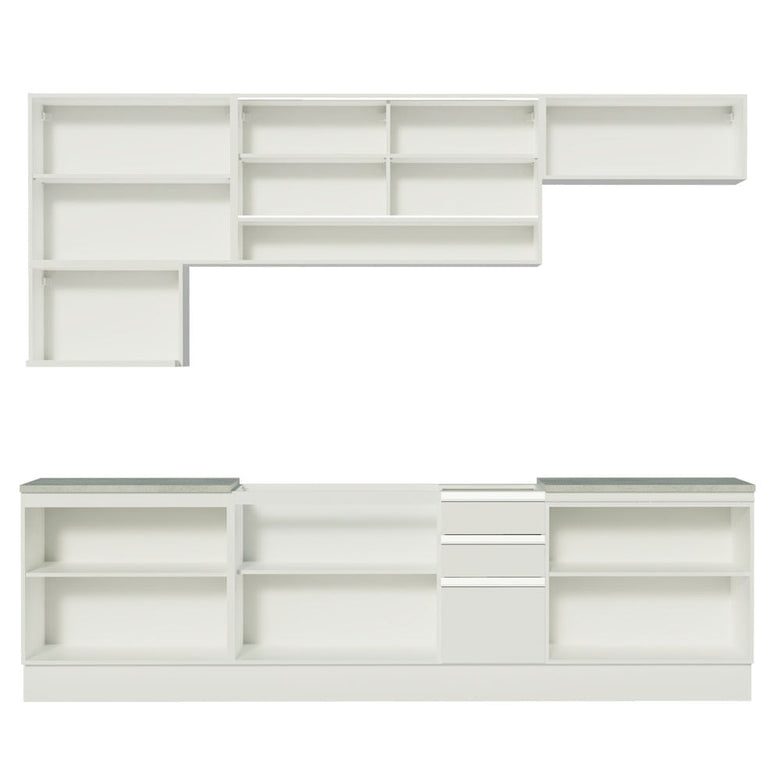 Armário de Cozinha Completa 280cm Branco Genova Madesa 04