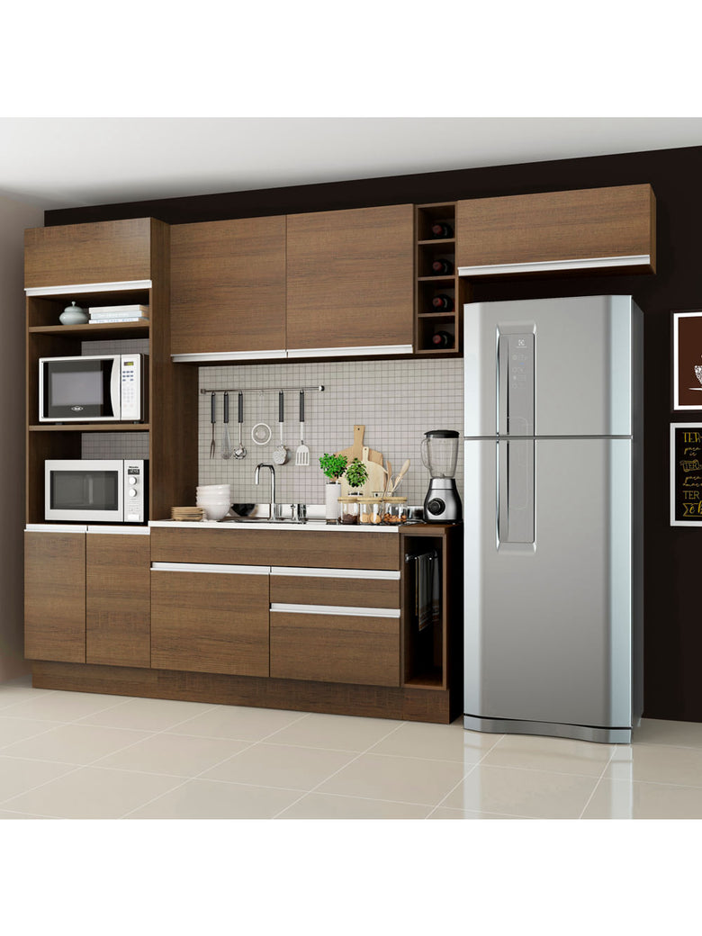 Armário de Cozinha Completa 290cm Rustic Safira Madesa 04