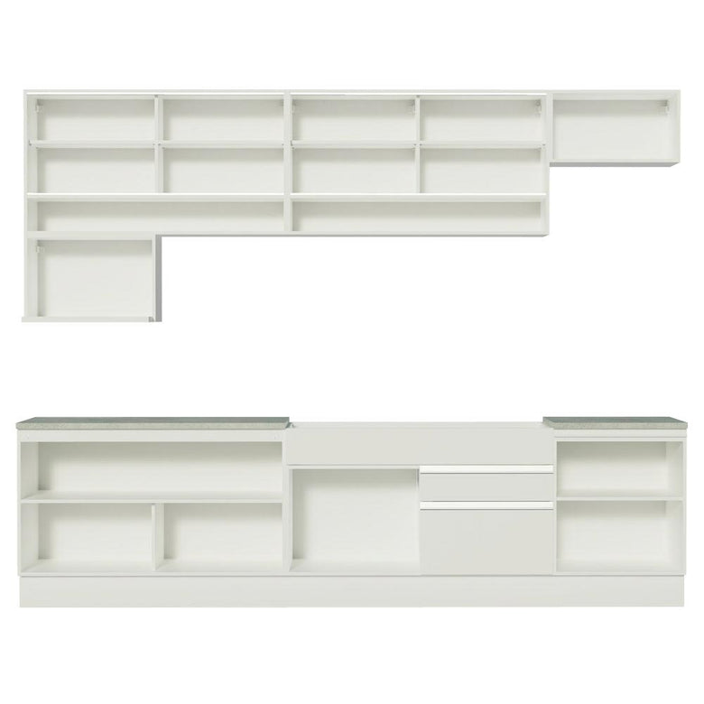 Armário de Cozinha Completa 300cm Branco Verona Madesa 01
