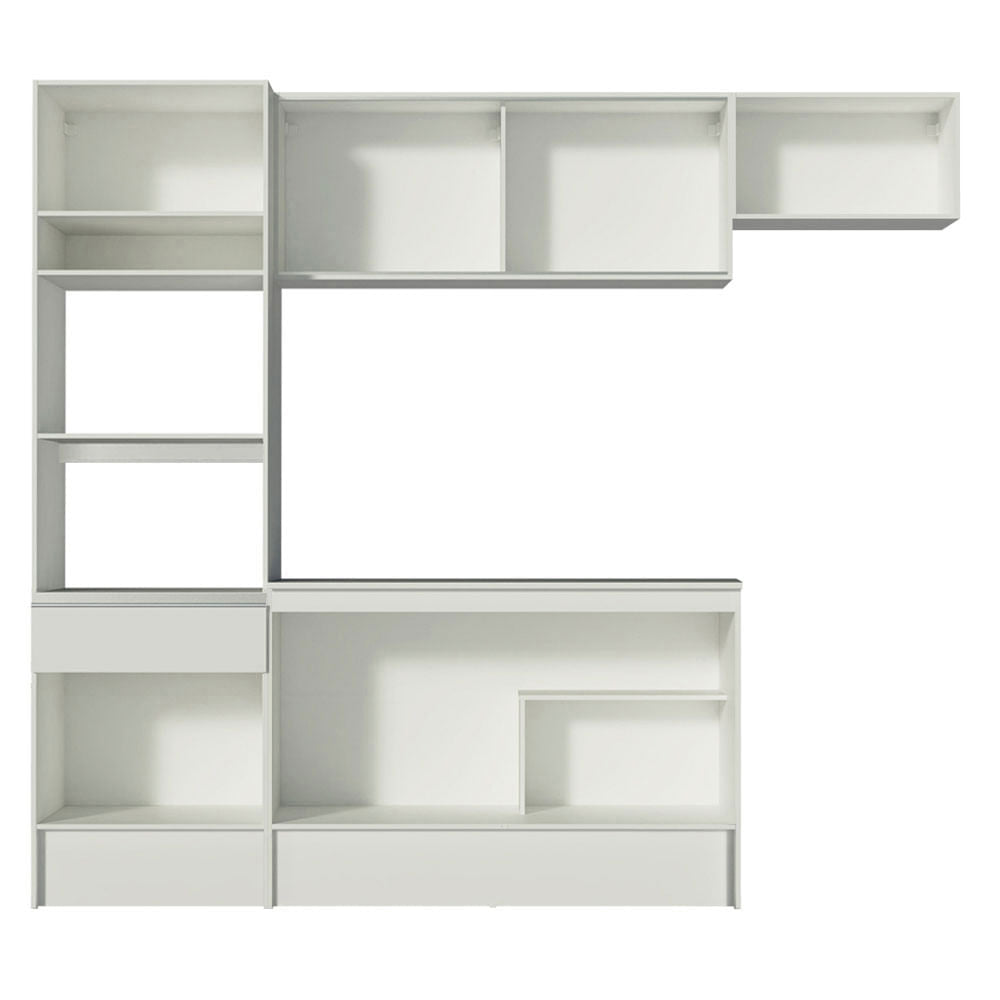 Armário de Cozinha Completa 240cm Branco Diamante Madesa 02