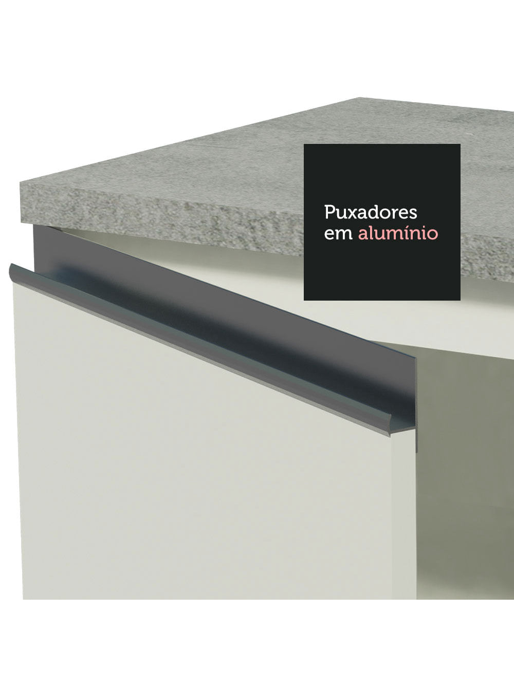 Armário de Cozinha Completa 220cm Branco Parma Madesa 03